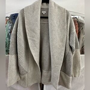 Vince Oversized Gray Cardigan Sweater Size M